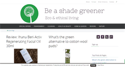 Desktop Screenshot of beashadegreener.com